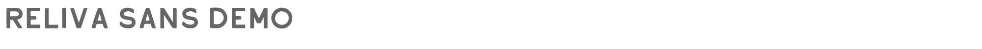 Sample characters Reliva Sans Font